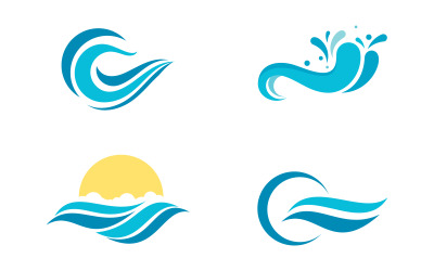 Water wave splash water drop icon vector illustration design v.9