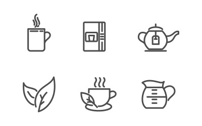 Coffee tea caf Logo illustration Template vector icon design v.12