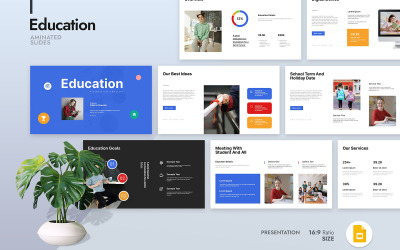 En utbildningsmall för presentationsbilder från Google