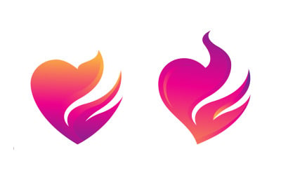 Hot fire and flame  icon vector design template v.11