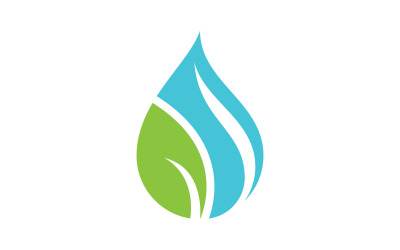 Su damlası taze Logo Şablonu vektör çizim tasarımı v.2
