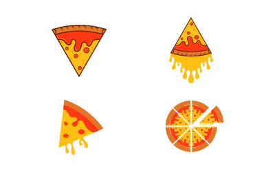 Yummy Pizza Vector icon design illustration Template v.1