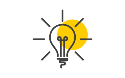 Glühbirnen-Symbol-Logo-Design-Illustrations-Design-Vorlage v.2