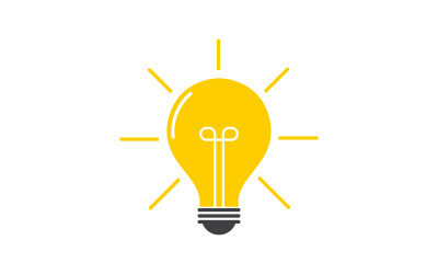 Glühbirnensymbol-Logo-Design-Illustrationsdesign-Vorlage v.3