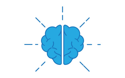 Healthy Brain Medical illustration icon template design v.3