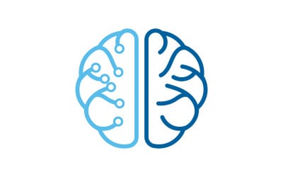 Illustrazione medica del cervello sano modello di icona design v.13