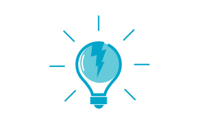 Light bulb symbol logo design illustration design template v.12