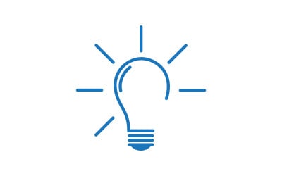 Light bulb symbol logo design illustration design template v.5