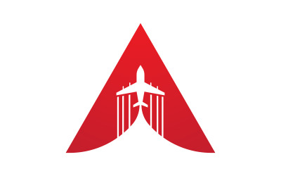 Logo-Vorlage für Flugzeugsymbol-Tour- und Reiseillustrationsdesign v.14