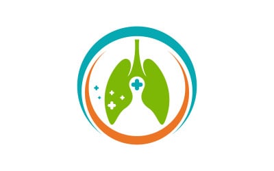 Lung health medical Vector icon loog design v.14