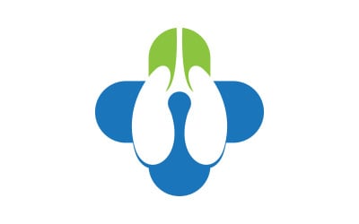 Lung health medical Vector icon loog design v.15