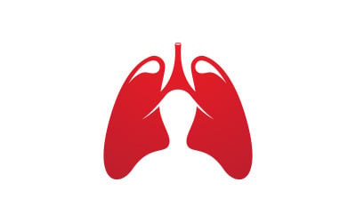 Lung health medical Vector icon loog design v.16