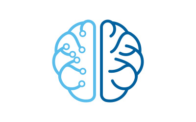 Modèle de conception d&amp;#39;icône d&amp;#39;illustration médicale pour un cerveau sain v.13
