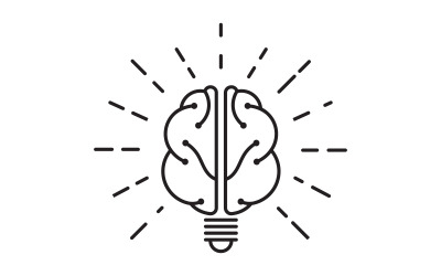 Modèle de conception d&amp;#39;icône d&amp;#39;illustration médicale pour un cerveau sain v.1