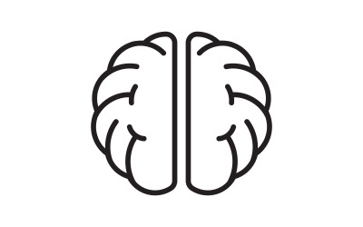Modèle de conception d&amp;#39;icône d&amp;#39;illustration médicale pour un cerveau sain v.2