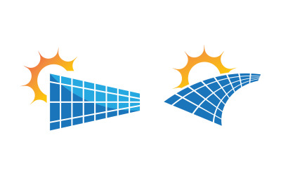 Modello di illustrazione dell&amp;#39;icona vettoriale dell&amp;#39;energia solare del sole v.11