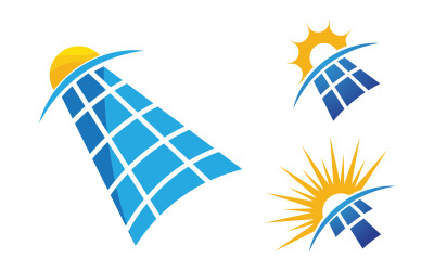Sun Solar Energy vector icon illustration template v.10