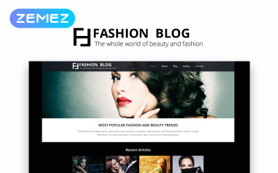 Joomla Vorlage namens "Fashion Blog - Fashion Blog Elegant" #49094
