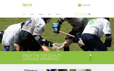 Modelo de site responsivo de hóquei em campo