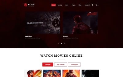 MOOV - modelo de site em HTML clássico multipágina do Movie Center