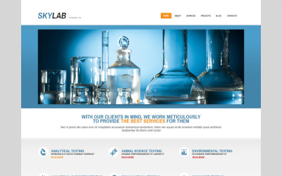 Multifunctioneel Chem Lab WordPress-thema