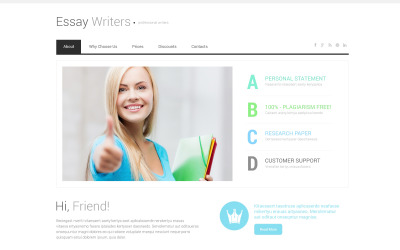 Responsive Website template over Boekbesprekingen №49073