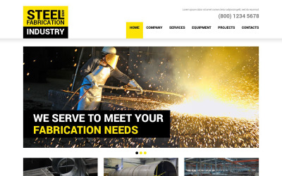 Responsive Website Vorlage für Stahlwerk #49058