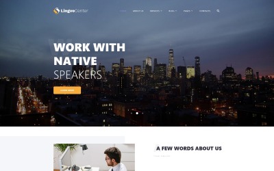 Responzivní Šablona webových stránek "Lingvo Center - Translation Bureau Classic Multipage HTML" #49017