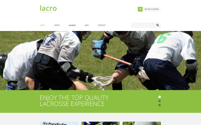 Шаблон адаптивного веб-сайту з хокею на траві