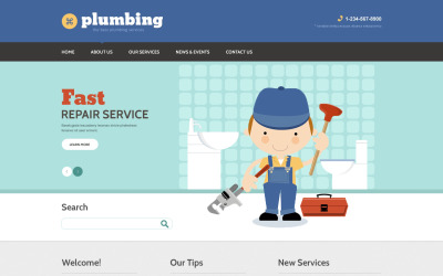 Szablon Drupal Plumbing Drupal Template #49023