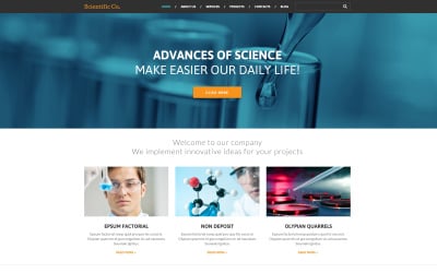 WordPress responsywny motyw Science Lab
