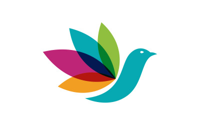 Bird wing dove icon logo design vector illustration v.13