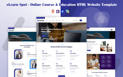 eLearn Spot - Modello di sito Web HTML per corsi online e istruzione
