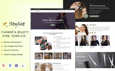 Stylista - Šablona webových stránek HTML pro módu a krásu