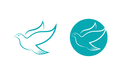 Vogelflügel, Taube, Symbol, Logo, Design, Vektor, Abbildung, v.2