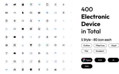 Ensemble d&amp;#39;icônes d&amp;#39;appareils électroniques