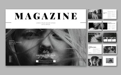 Fashion Magazine Design Template Landscape