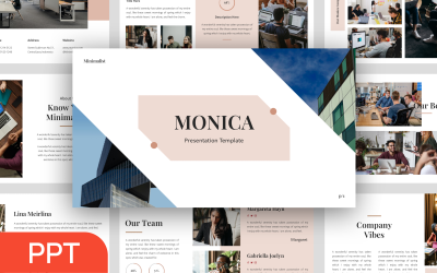 Monica – Minimalista PowerPoint bemutatósablon