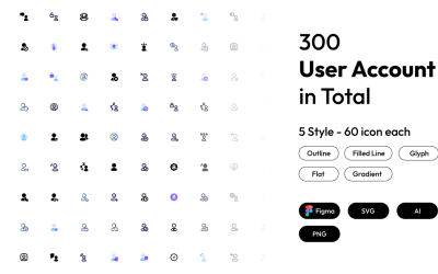Набір іконок користувача та облікового запису