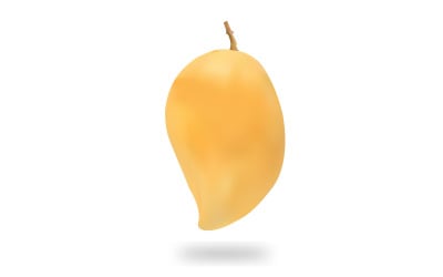 Ripe Mango Fruit Vector Illustration