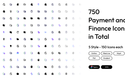 Set di icone di cartelle e documenti