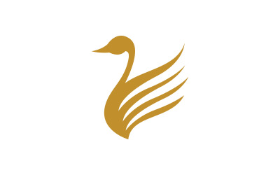 Beauty Swan icon Template Logo illustration design v.3