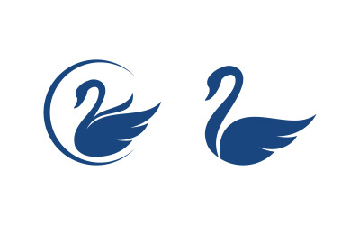 Güzellik Kuğu simgesi Şablon Logo illüstrasyon tasarımı v.23