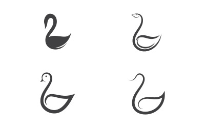 Güzellik Kuğu simgesi Şablon Logo illüstrasyon tasarımı v.6