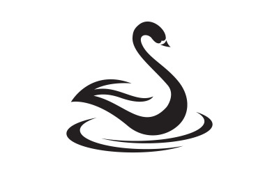 Güzellik Kuğu simgesi Şablon Logo illüstrasyon tasarımı v.8