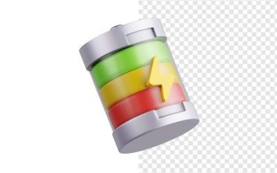 3D Icon Cute Battery User Interface Animation