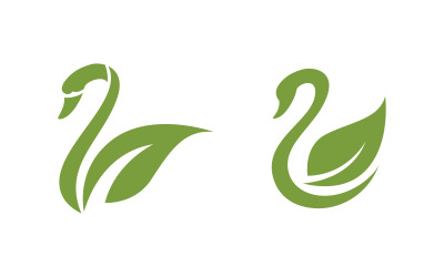 Ikona Beauty Swan Szablon Logo ilustracja projekt v.21