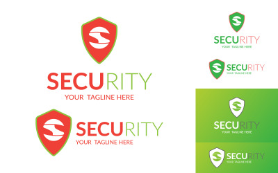Modelli di logo della lettera S di sicurezza