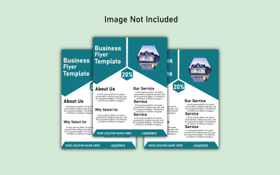 Realistic Flyer Design For Mockup Template