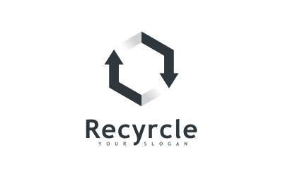 Recycle logo icon vector. recycling illustration  symbol, rotation arrow icon design 1